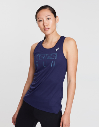 Illustration for article titled Silver
graphic tank- Asics